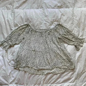 Denim & supply womens large Off the shoulder milkmaid floral top cottagecore